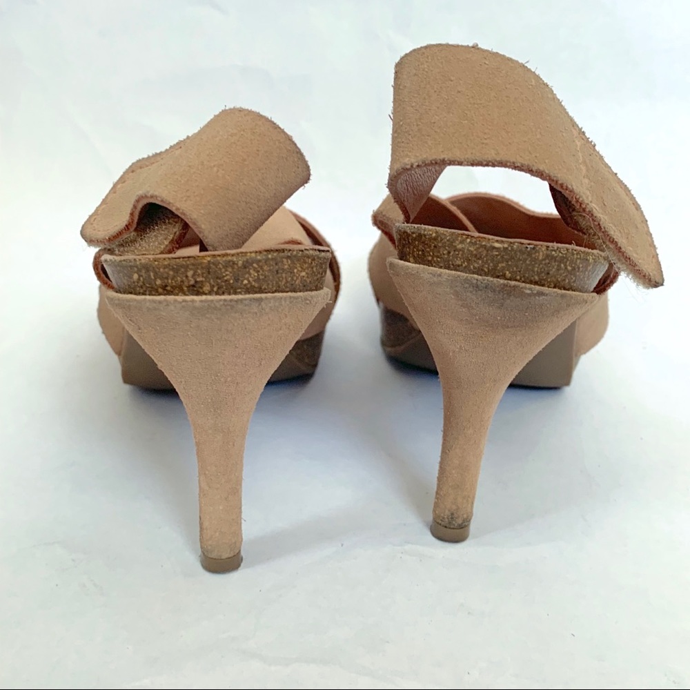 Pedro Garcia Camel Suede Slingback Pumps - Picture 6 of 8